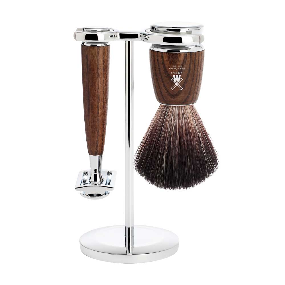 MÜHLE Shaving Set RYTMO 3 Piece - Steamed Ash