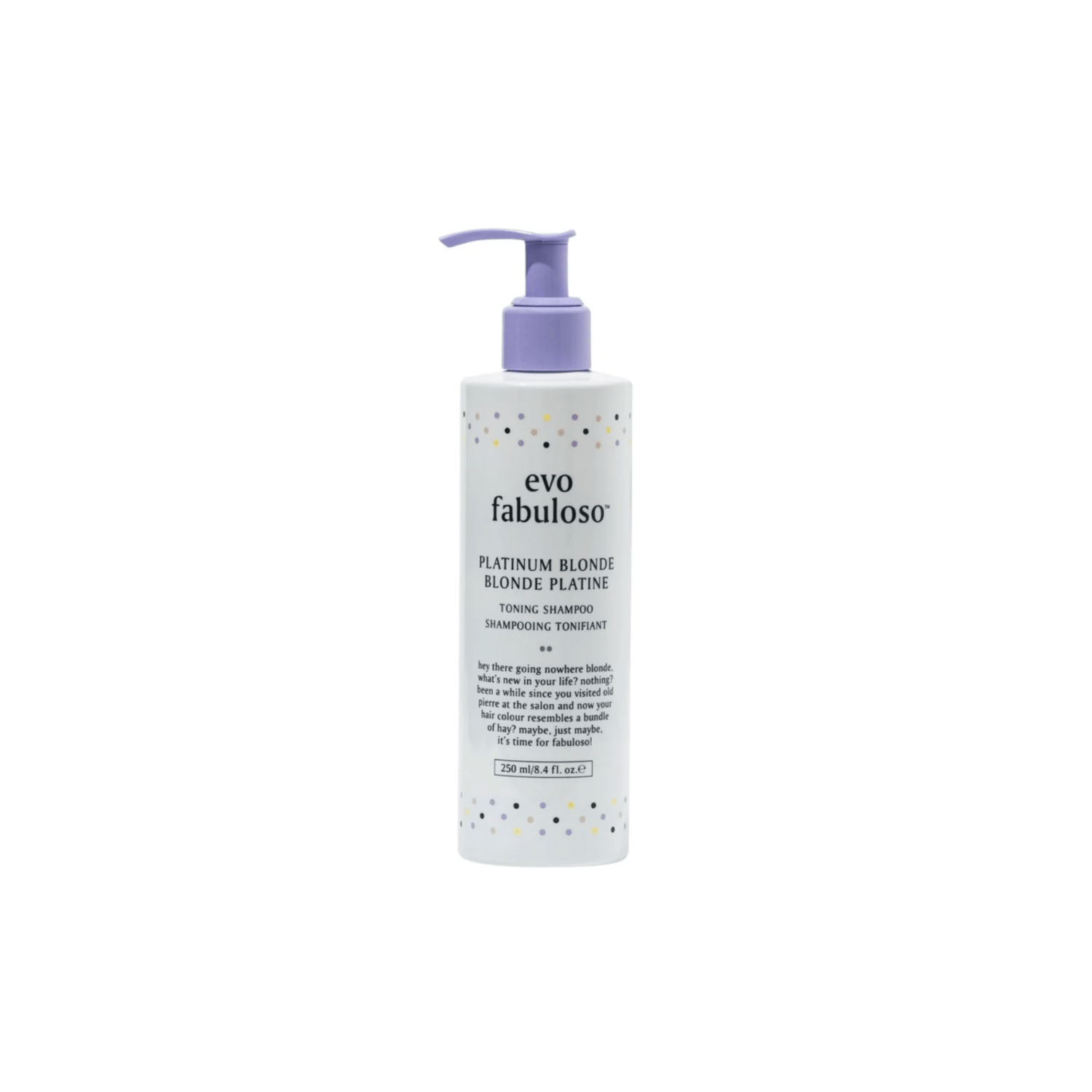 EVO Fabuloso Platinum Blonde Toning Shampoo 250ml
